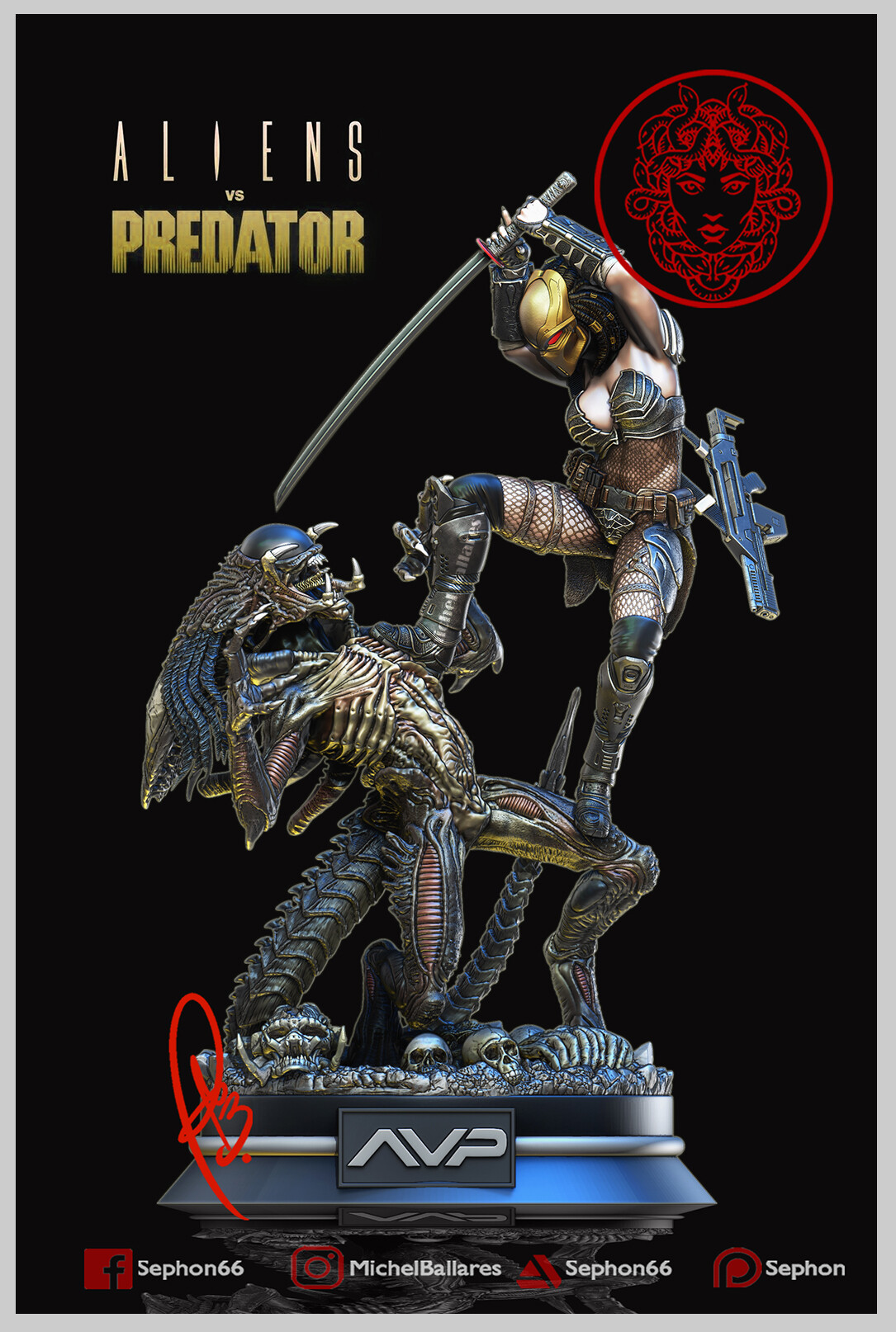 Michel B Rodriguez Alien Vs Predator Machiko