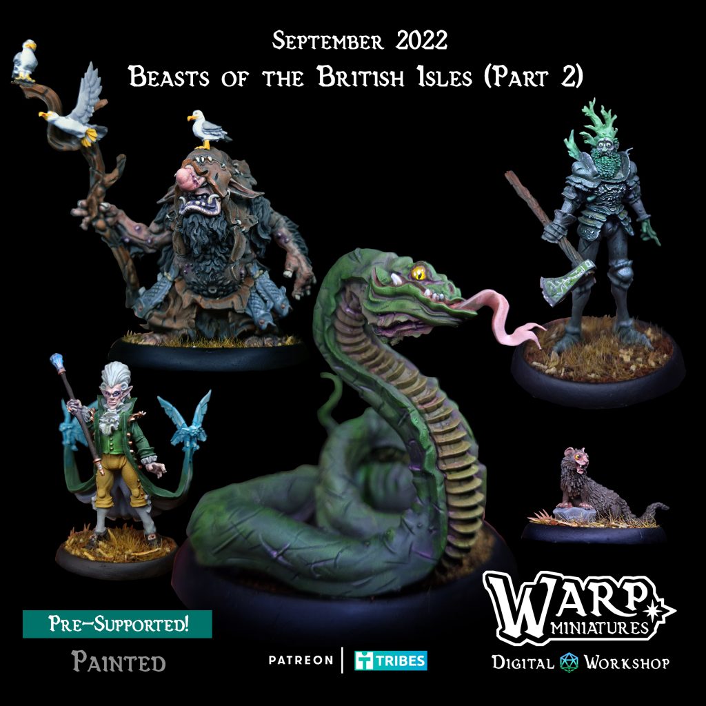 Warp Miniatures - Beasts of the British Isles (Part 2) - September 2022