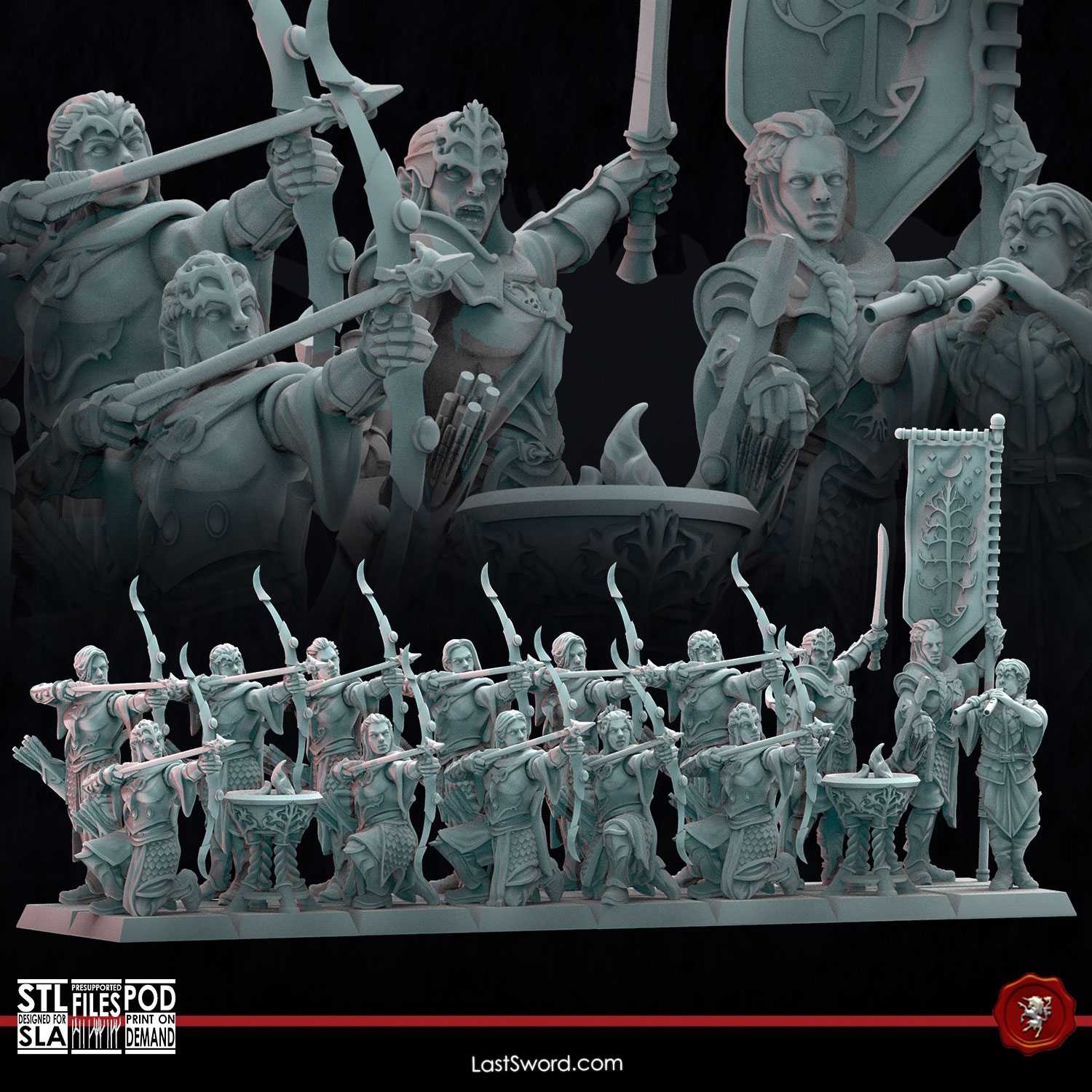 Shop-1500-miniatures-<b>Elves</b>-HighElves-QueensLongbows-Cover.